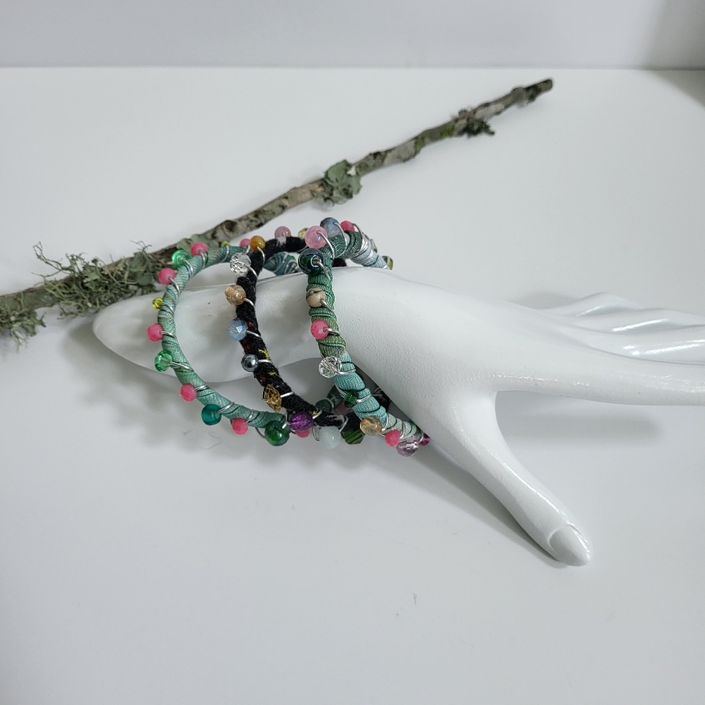 Handcrafted Stack Bracelet Set by TerriBWhite Designs